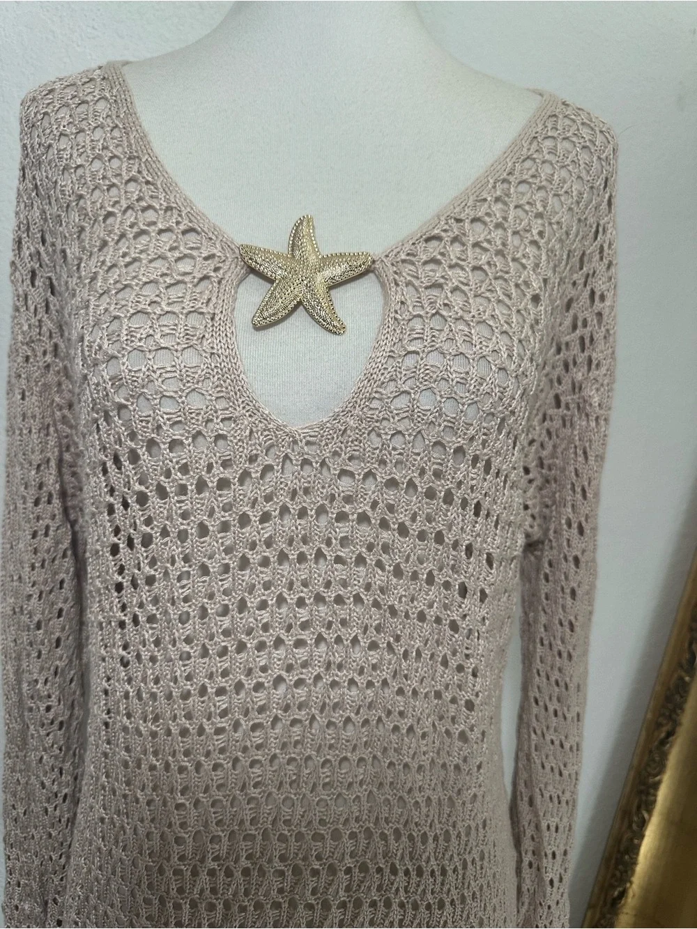 New Cupshe Perfect Tan Lines Neutral Swim Cover-Up Dress Size Large $34